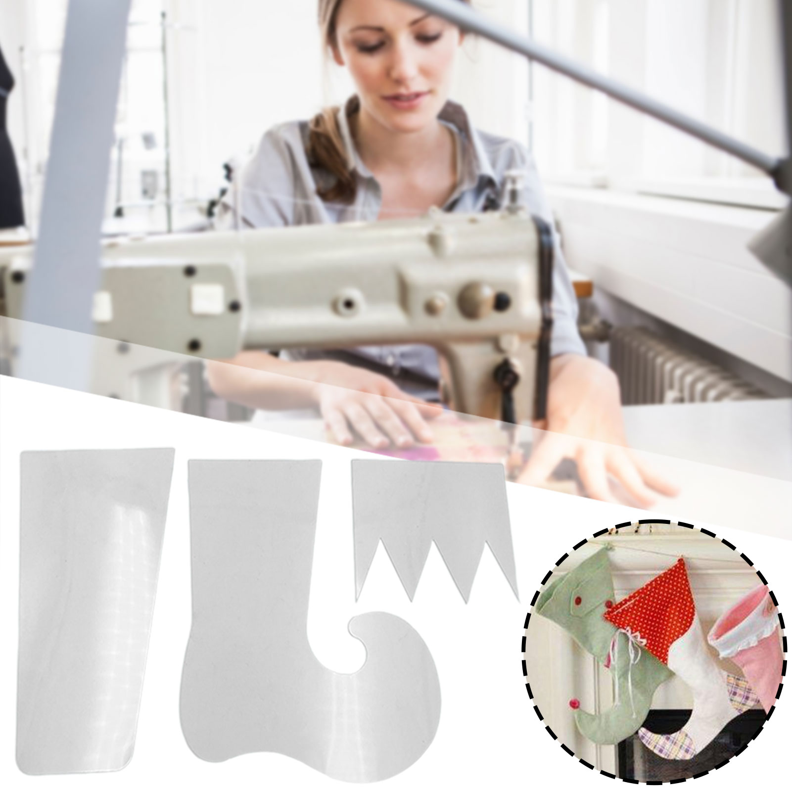Embroidery Xmas Stocking - Ev İçin Plastik Kapitone Şablonu Dikiş