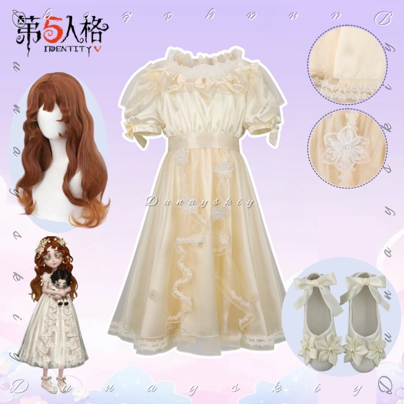Embroidery Yellow Dress - Identity V Küçük Kız Oedipus Cosplay
