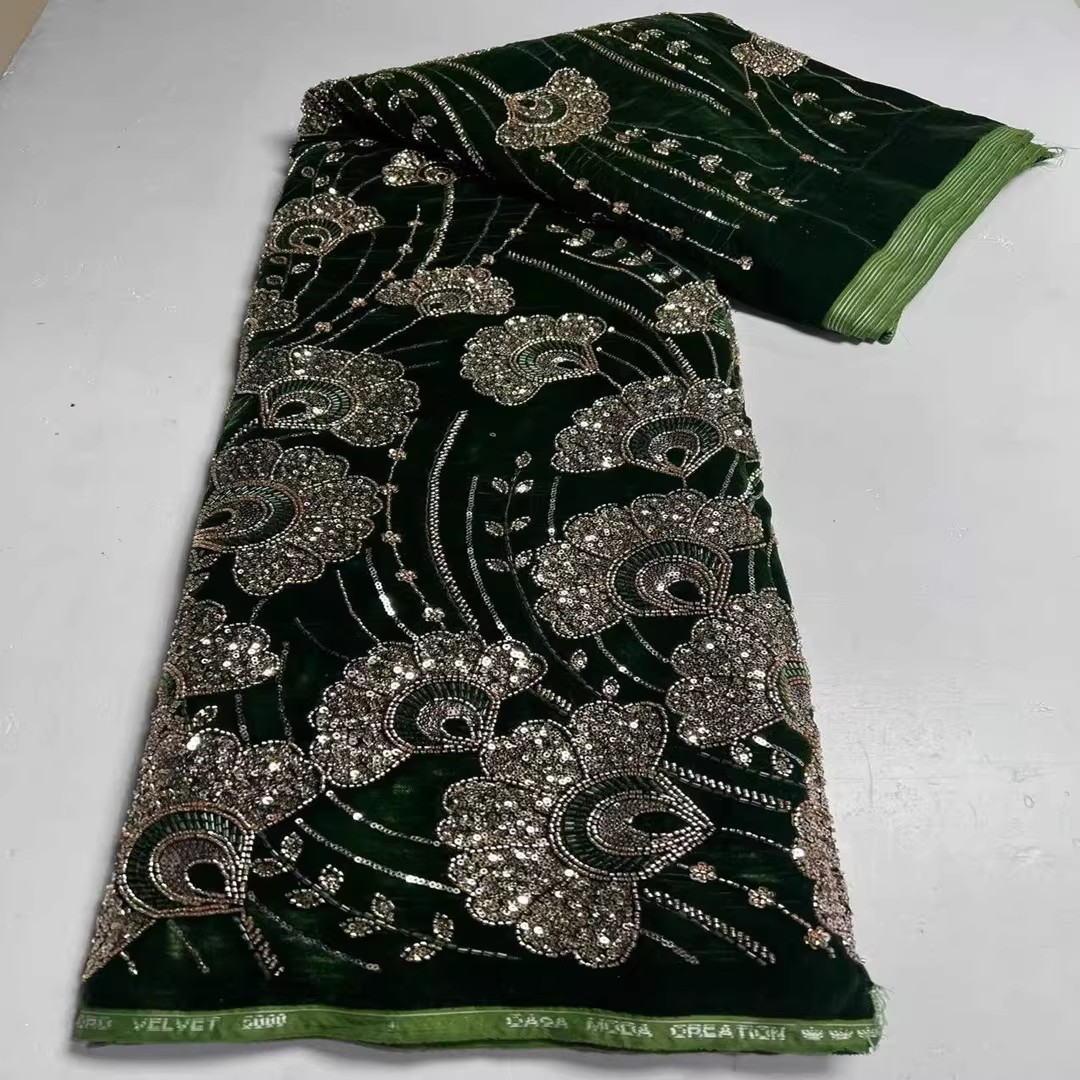 Embroidery Beads - 5 yard Yeni kadife kumaş Pul