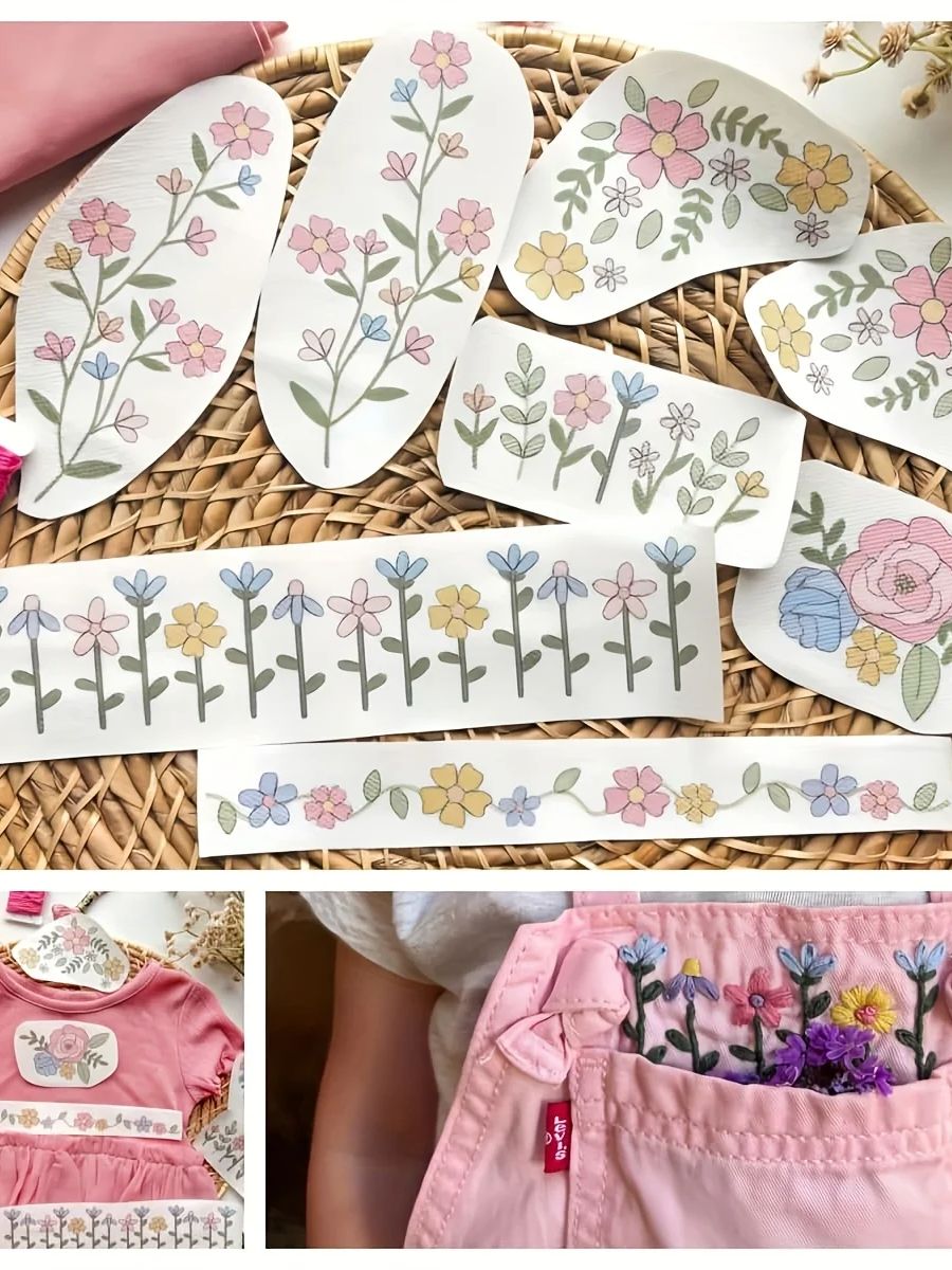 1 Set 8 adet Renkli Grafik, El - Embroidery Meaning incelemesi ve fiyatı