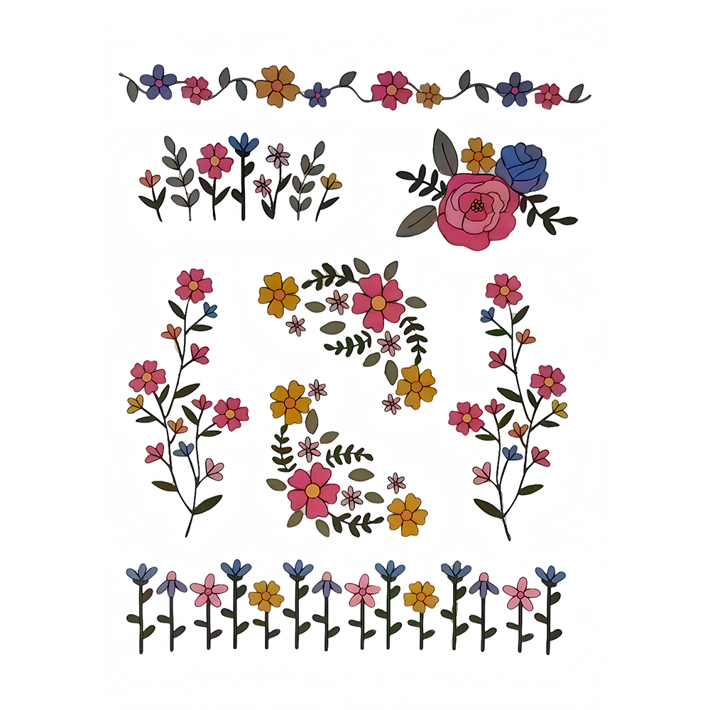 1 Set 8 adet Renkli Grafik, El - Embroidery Meaning incelemesi ve fiyatı