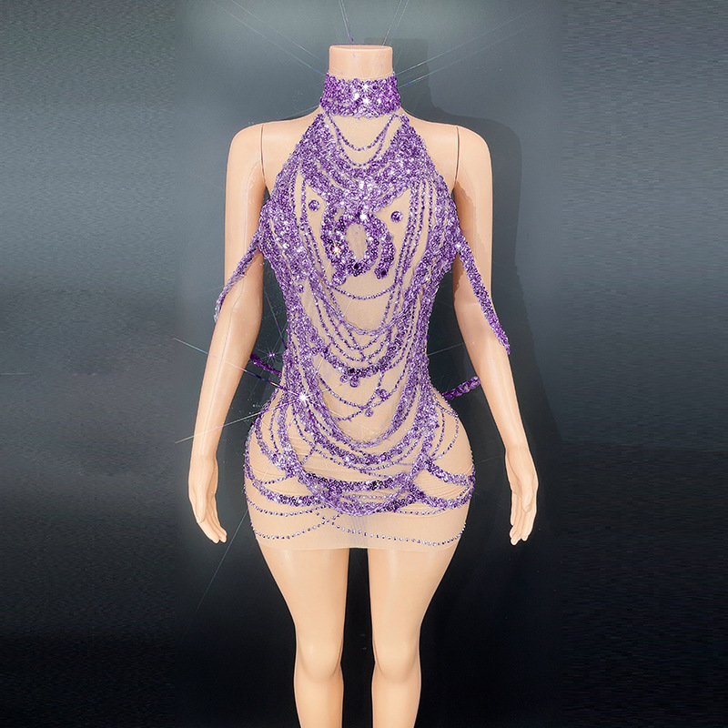 Seksi ışıltılı gümüş balo kıya - Embroidery Beads incelemesi ve fiyatı