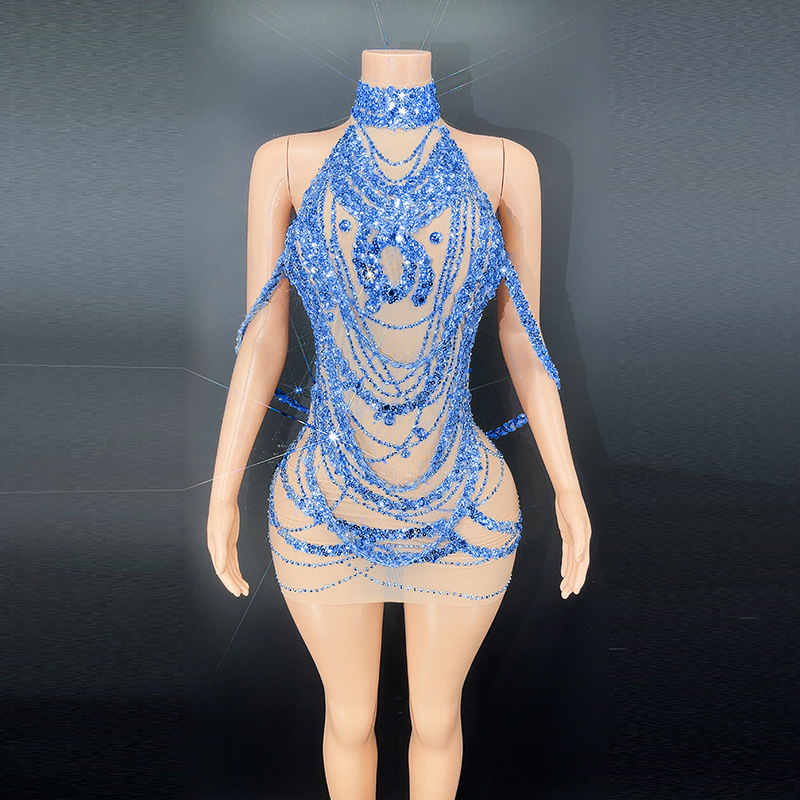 Seksi ışıltılı gümüş balo kıya - Embroidery Beads incelemesi ve fiyatı