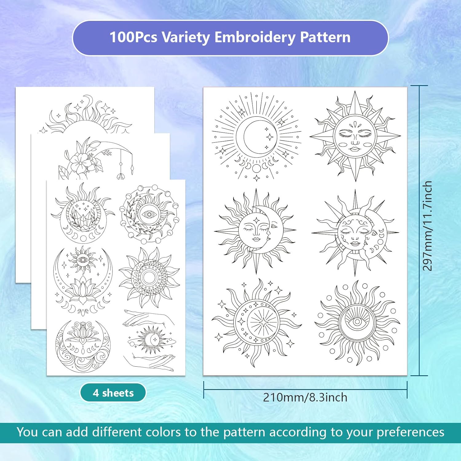 Güneş Ay Desenli Suda Çözünebi - Embroidery Meaning incelemesi ve fiyatı