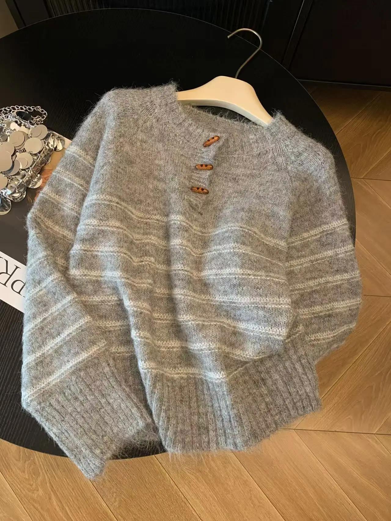 Sonbahar Kış Kadın Çizgili Yün - Embroidery Fashion incelemesi ve fiyatı