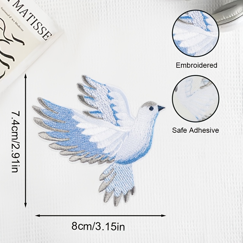 1 adet mavi-beyaz degrade güve - Embroidery Meaning incelemesi ve fiyatı