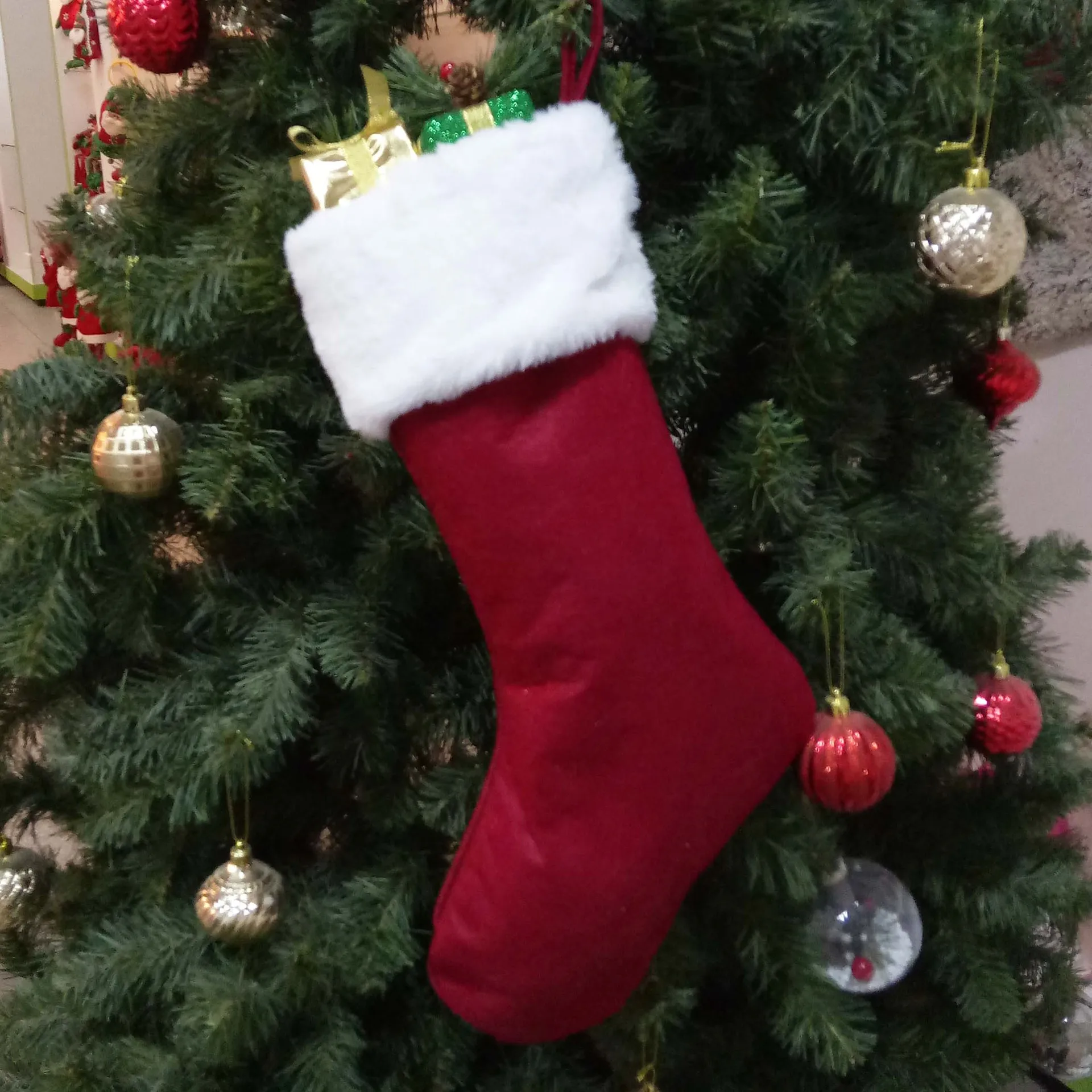 Kırmızı Noel Baba Çorabı Geyik - Embroidery Xmas Stocking incelemesi ve fiyatı