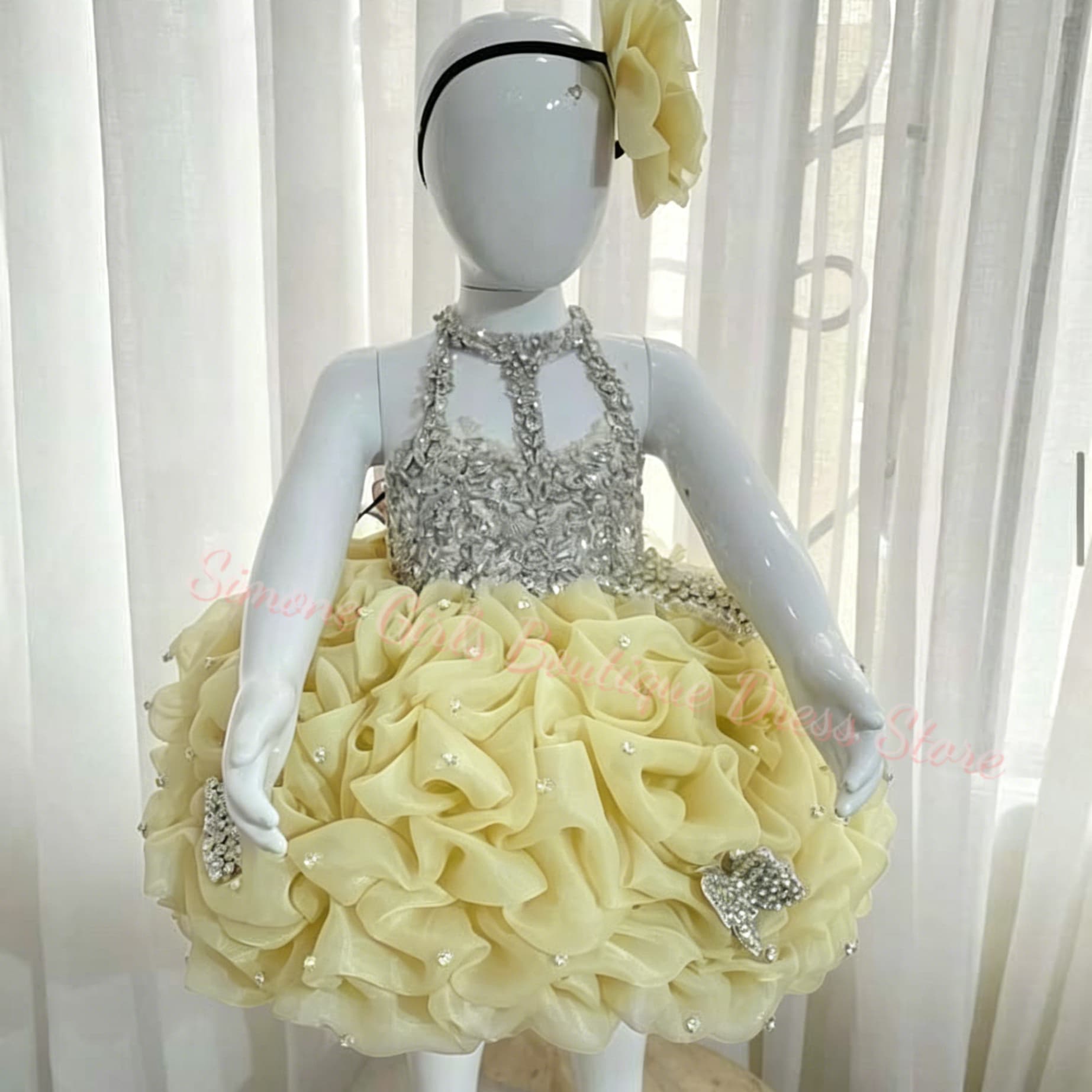 Sarı fırfırlı çiçek kız elbise - Embroidery Yellow Dress incelemesi ve fiyatı