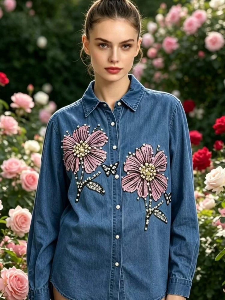 Kadın Denim Nakış Bluzlar İlkb - Embroidery Shirt incelemesi ve fiyatı