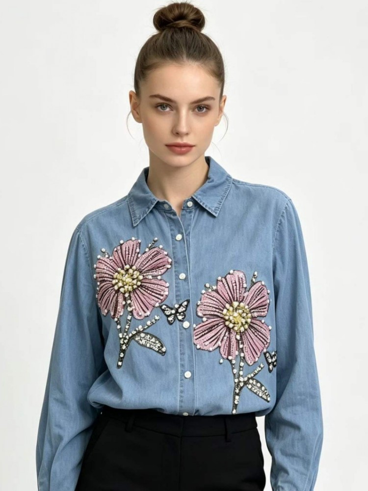 Kadın Denim Nakış Bluzlar İlkb - Embroidery Shirt incelemesi ve fiyatı