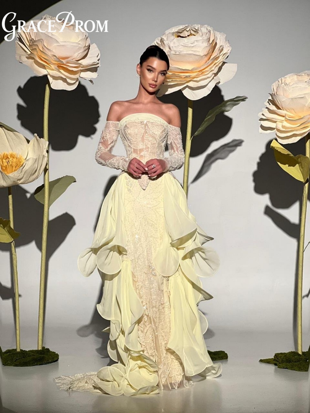 Zarif Tereyağı Sarısı Balo Elb - Embroidery Yellow Dress incelemesi ve fiyatı