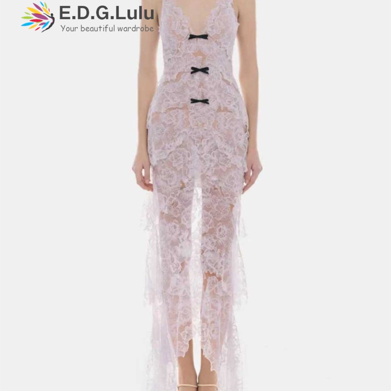 EDGLuLu V Yaka Tek Sıra Fiyonk - Embroidery Yellow Dress incelemesi ve fiyatı
