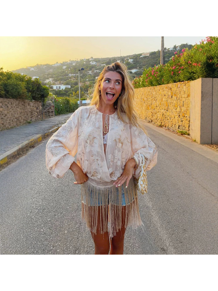QICHE 2026 Yaz Kadın Bohemian  - Embroidery Shirt incelemesi ve fiyatı