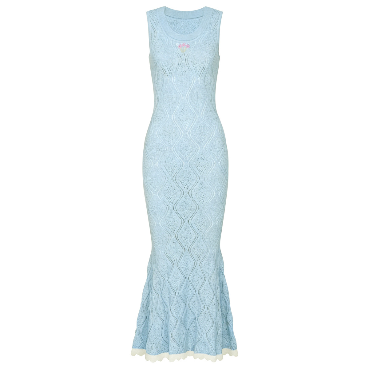 ZJYT kadın Yaz Uzun Örme Elbis - Embroidery Yellow Dress incelemesi ve fiyatı