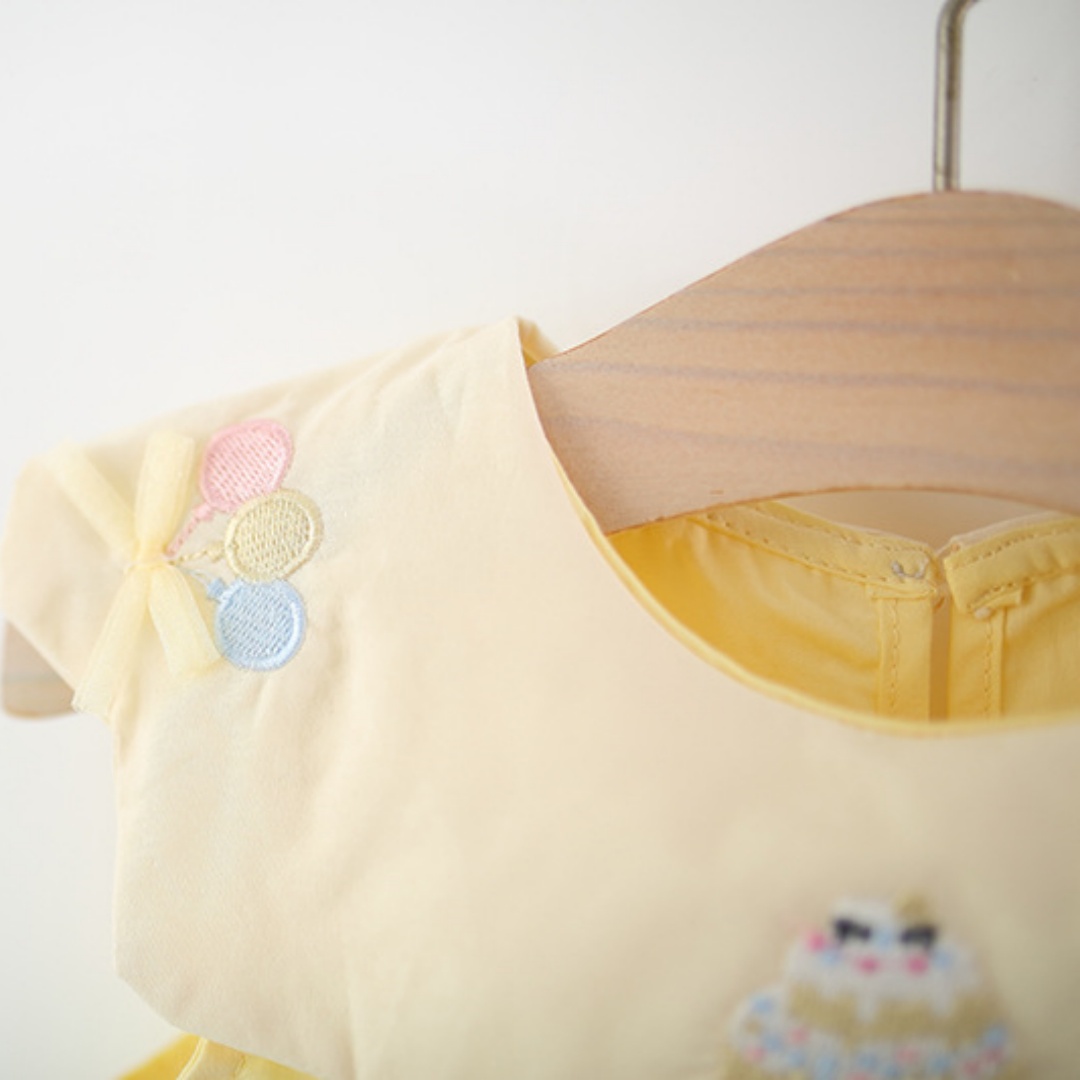 Yürümeye Başlayan Kız Çocuk Sa - Embroidery Yellow Dress incelemesi ve fiyatı